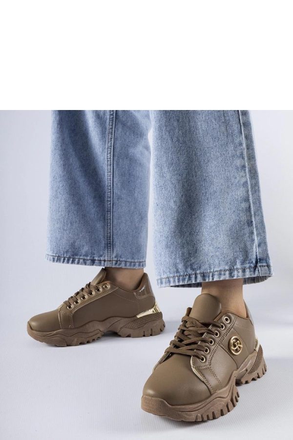 Brown Sport Shoes in Women`s Athletic Shoes, Trainers, Sneakers with Fabric and Heel Height