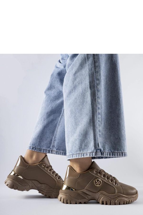 Brown Sport Shoes in Women`s Athletic Shoes, Trainers, Sneakers with Fabric and Heel Height