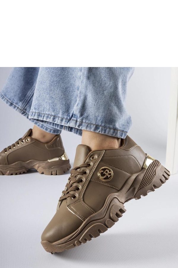 Brown Sport Shoes in Women`s Athletic Shoes, Trainers, Sneakers with Fabric and Heel Height