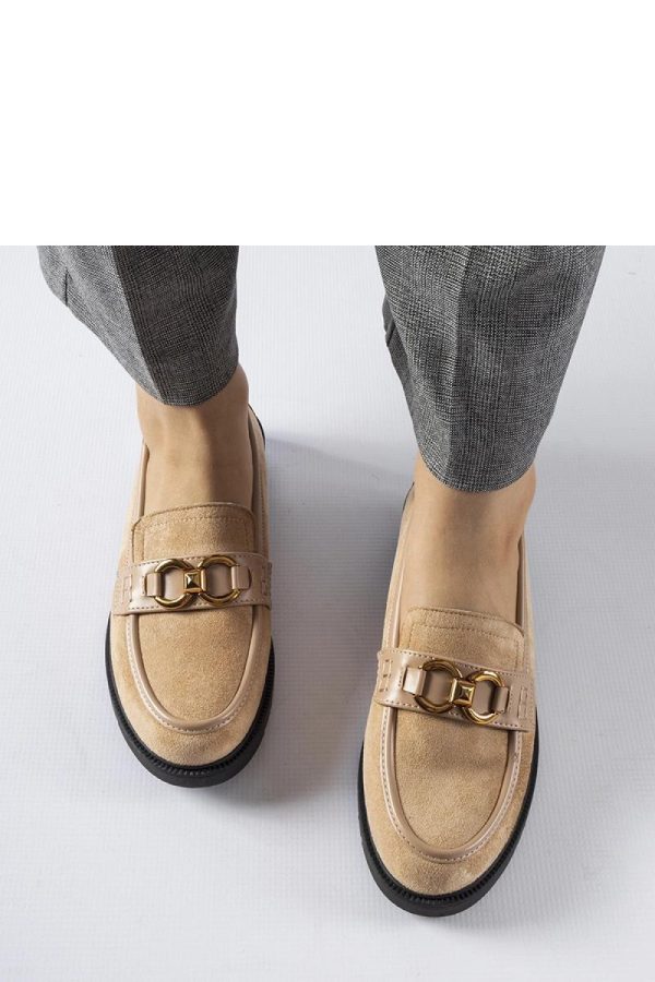 Beige Mocassin...Fabric and Heel Height
