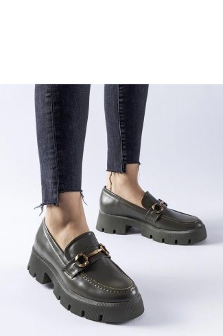 1061853 Green Mocassin..Fabric and Heel Height