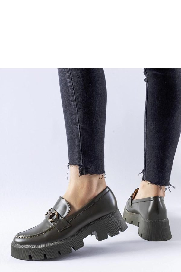 Green Mocassin..Fabric and Heel Height