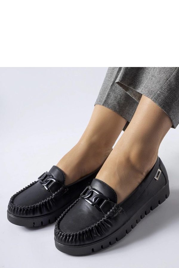 Black Mocassin in Moccasins, Loafers with Fabric and Heel Height