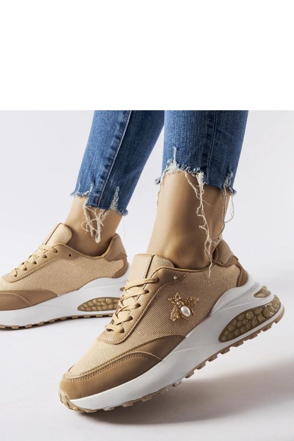 Brown Sport Shoes.Fabric and Heel Height