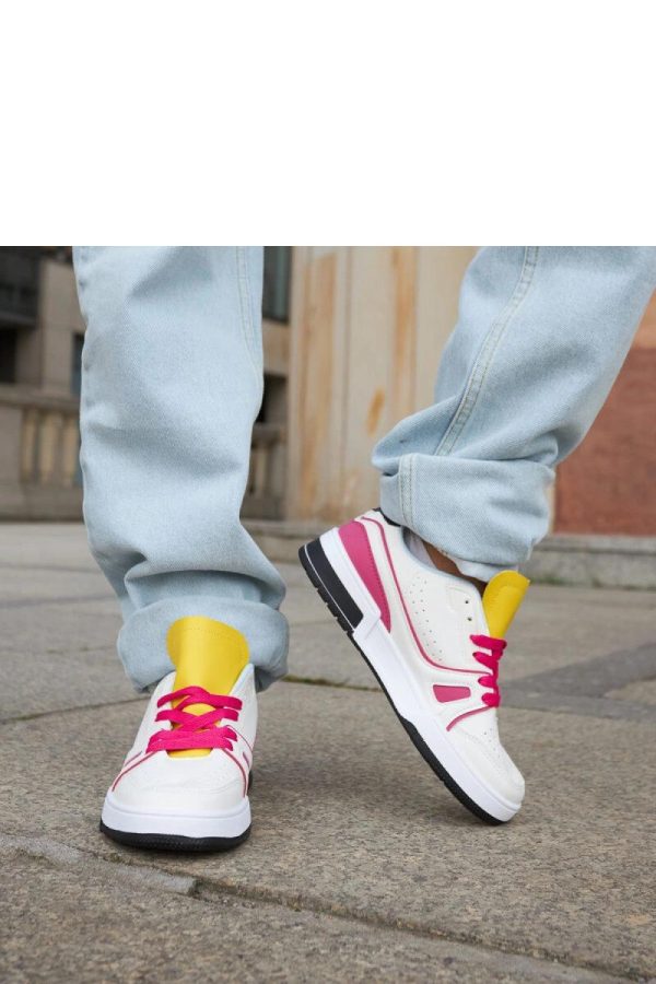White Sport Shoes..Fabric and Heel Height