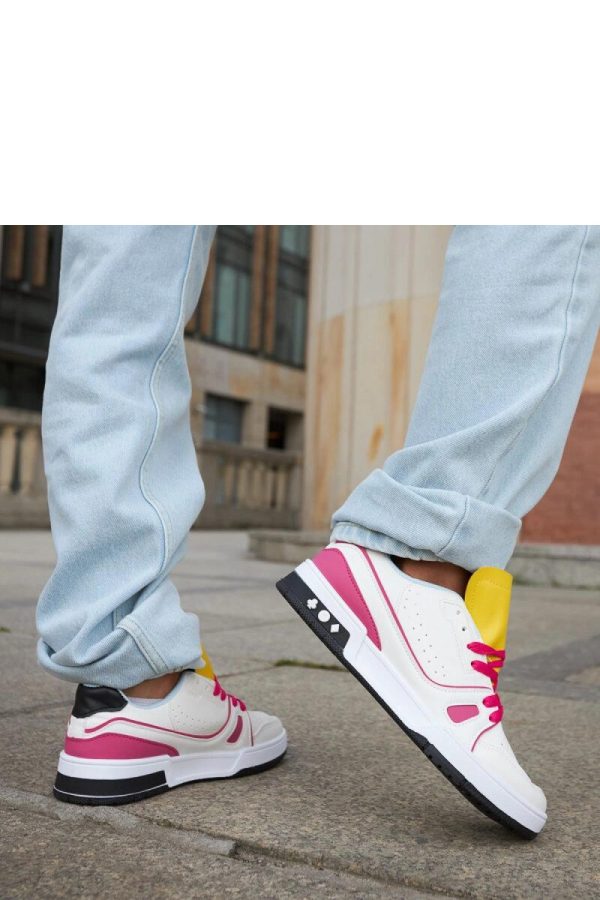 White Sport Shoes..Fabric and Heel Height