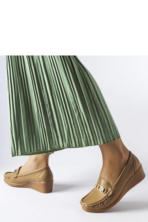 Brown Mocassin in Moccasins, Loafers with Fabric and Heel Height