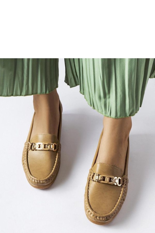 Brown Mocassin in Moccasins, Loafers with Fabric and Heel Height