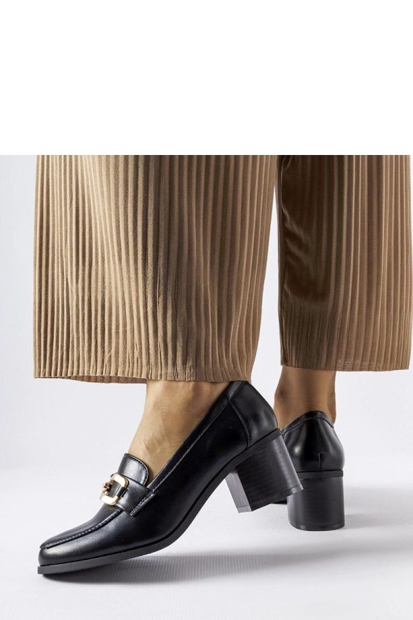 Black Mocassin in Moccasins, Loafers with Fabric and Heel Height