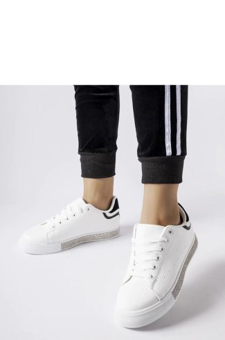 White Sport Shoes.Fabric and Heel Height