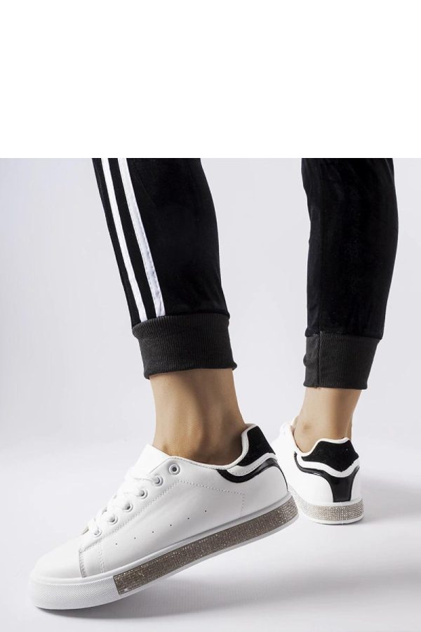White Sport Shoes.Fabric and Heel Height