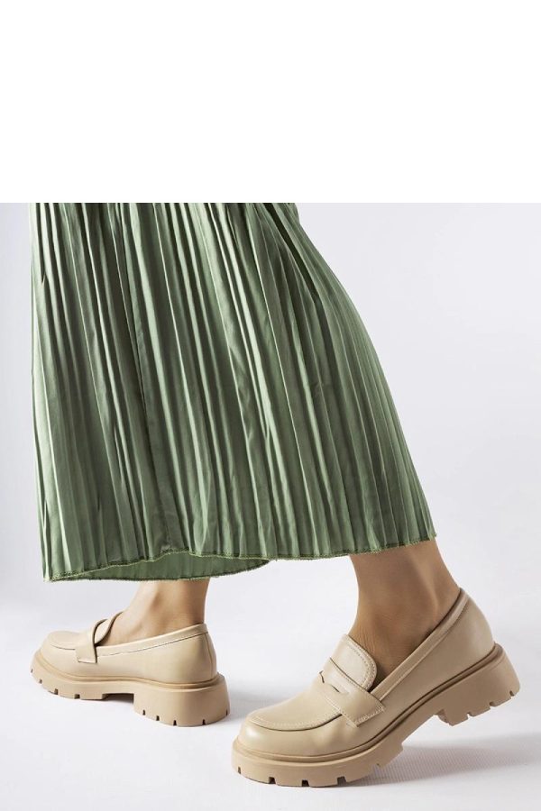 Beige Mocassin...Fabric and Heel Height