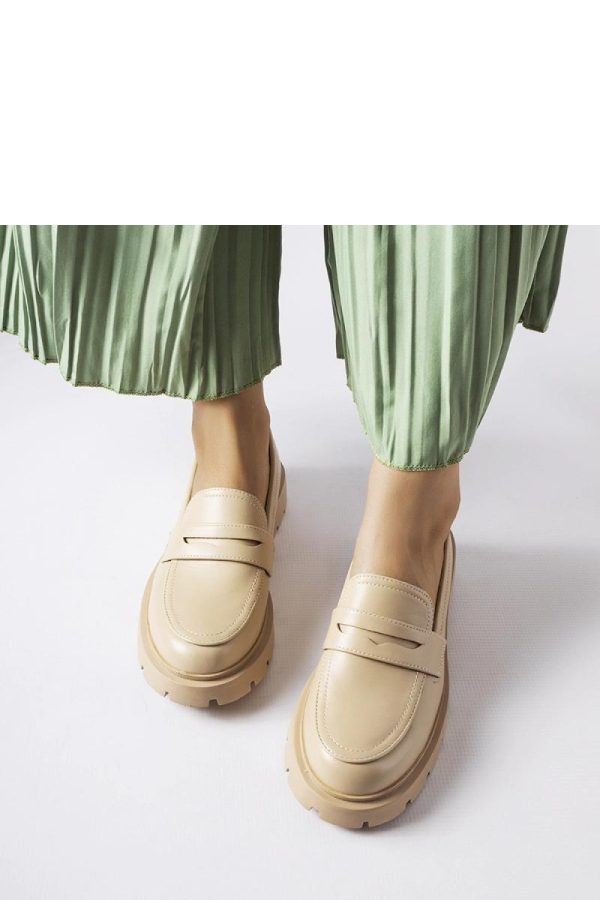Beige Mocassin...Fabric and Heel Height