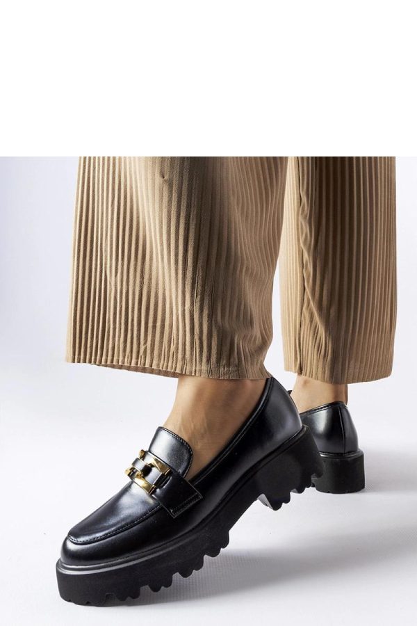 Black Mocassin in Moccasins, Loafers with Fabric and Heel Height
