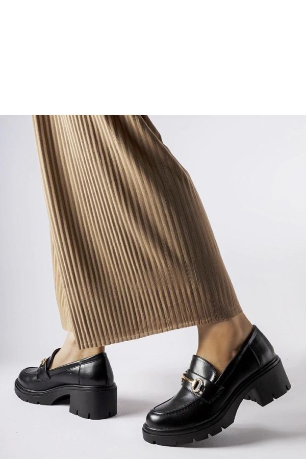 Black Mocassin in Moccasins, Loafers with Fabric and Heel Height