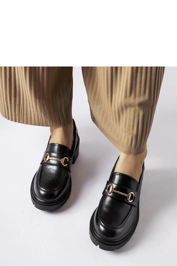 Black Mocassin in Moccasins, Loafers with Fabric and Heel Height