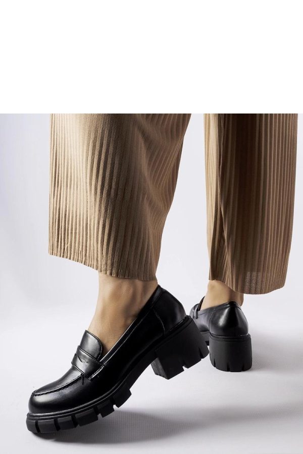 Black Mocassin in Moccasins, Loafers with Fabric and Heel Height