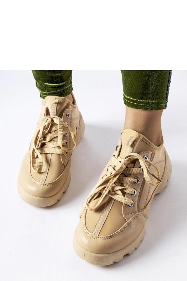 Beige Sport Shoes in Women`s Athletic Shoes, Trainers, Sneakers with Heel Height
