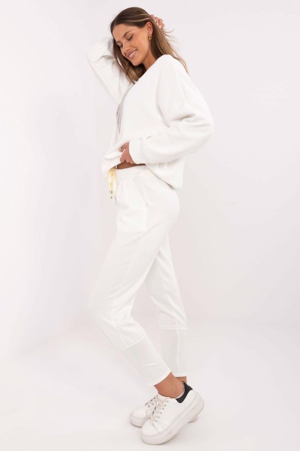 Beige Tracksuit Trousers.Spandex and Viscose