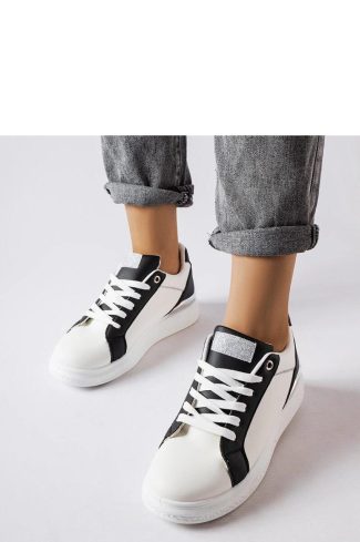 1062109 White Sneakers in Women`s Athletic Shoes, Trainers, Sneakers with Fabric and Heel Height