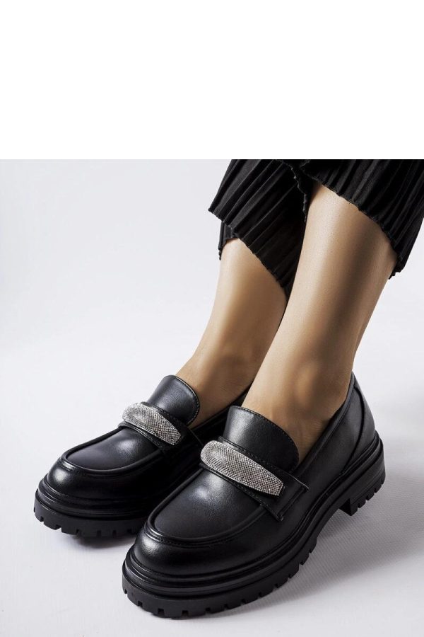 Black Mocassin in Moccasins, Loafers with Fabric and Heel Height