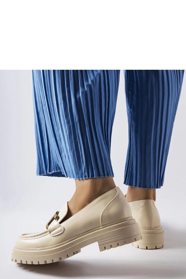 Beige Mocassin....Fabric and Heel Height