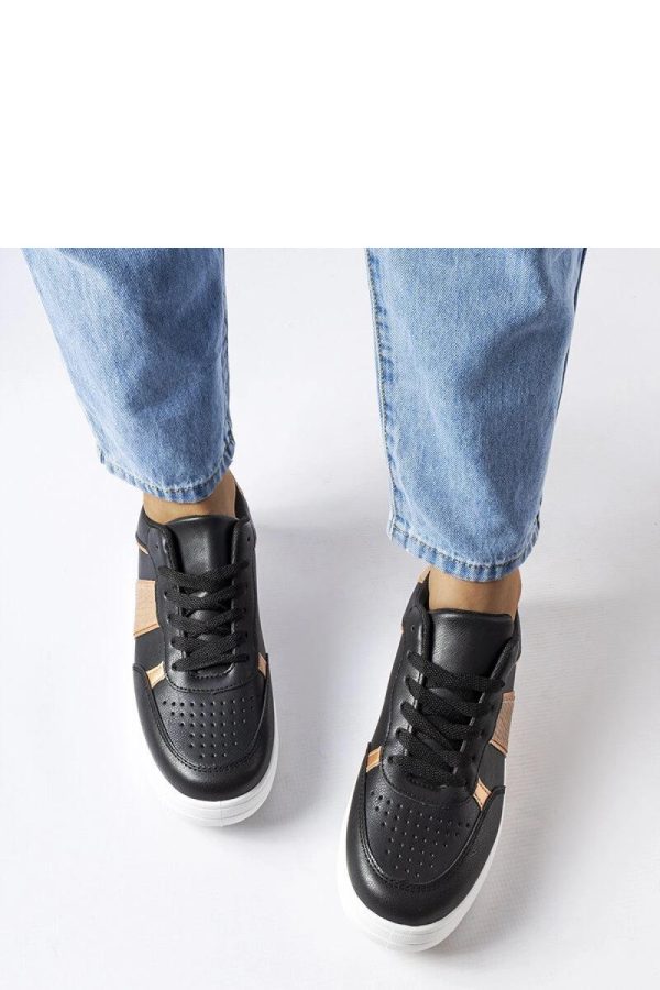 Black Sport Shoes.Fabric and Heel Height