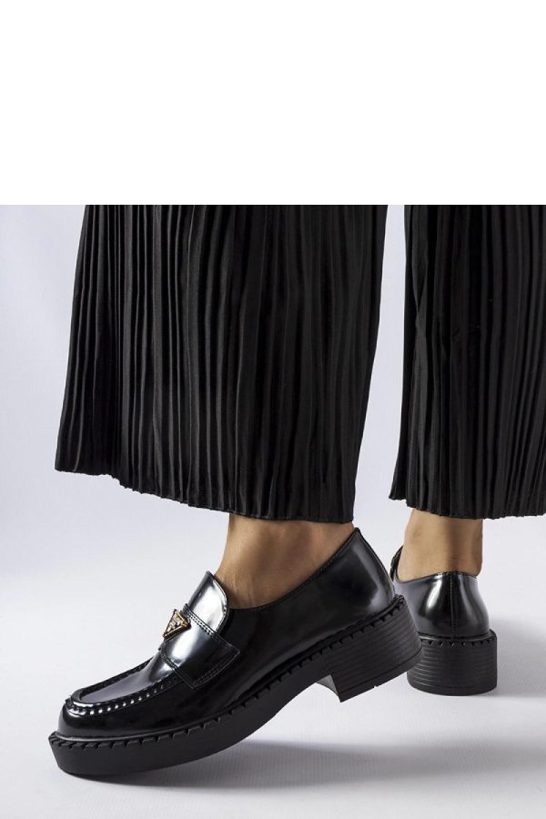 Black Mocassin in Moccasins, Loafers with Fabric and Heel Height