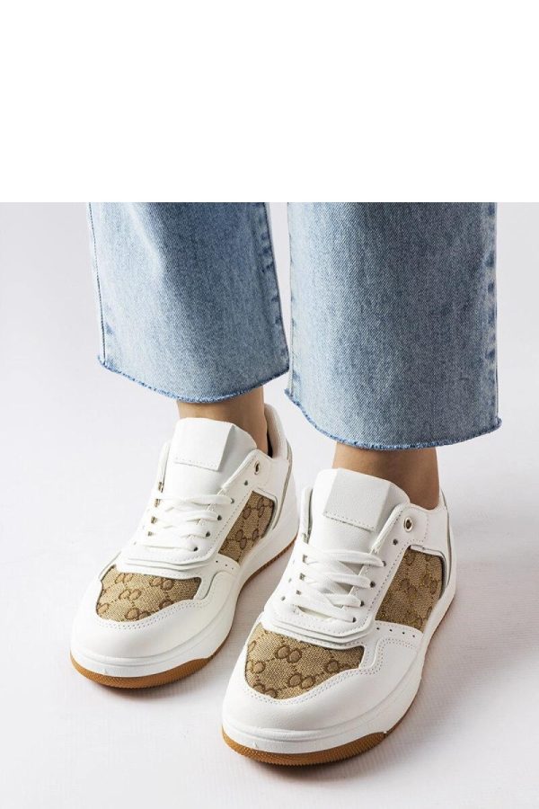 White Sport Shoes..Fabric and Heel Height