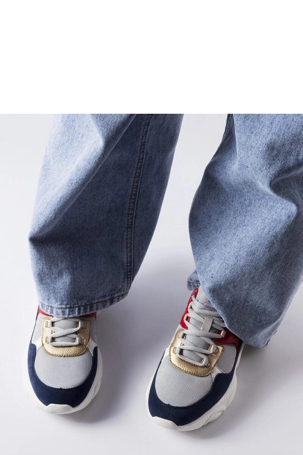 Grey Sport Shoes in Women`s Athletic Shoes, Trainers, Sneakers with Fabric and Heel Height