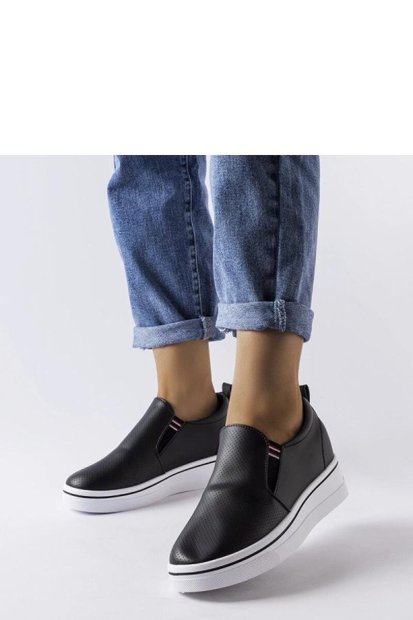 Black Wedge Sneakers...Fabric and Heel Height