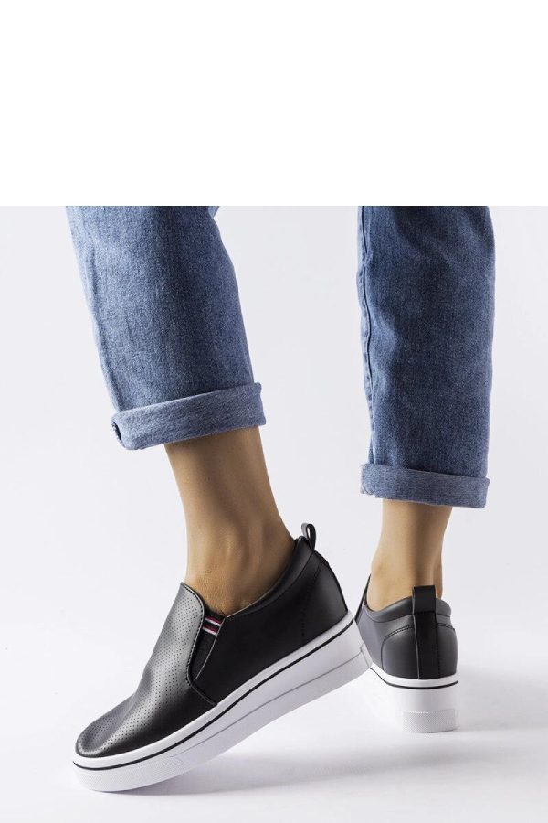 Black Wedge Sneakers...Fabric and Heel Height