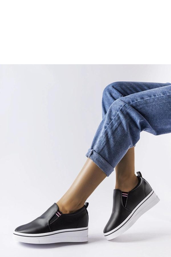 Black Wedge Sneakers...Fabric and Heel Height