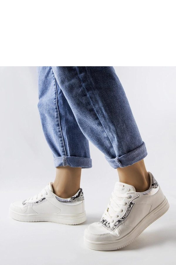 White Sport Shoes.Fabric and Heel Height