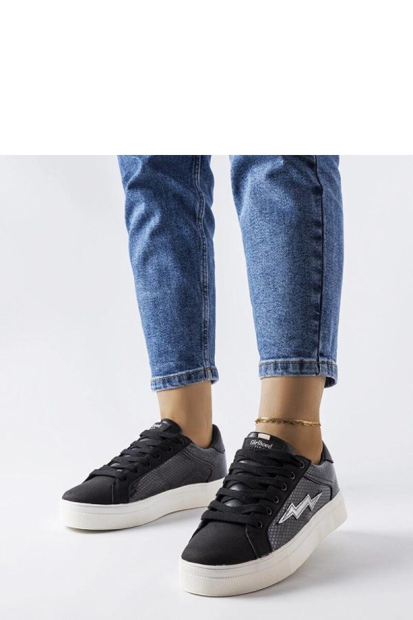 Black Sport Shoes...Fabric and Heel Height