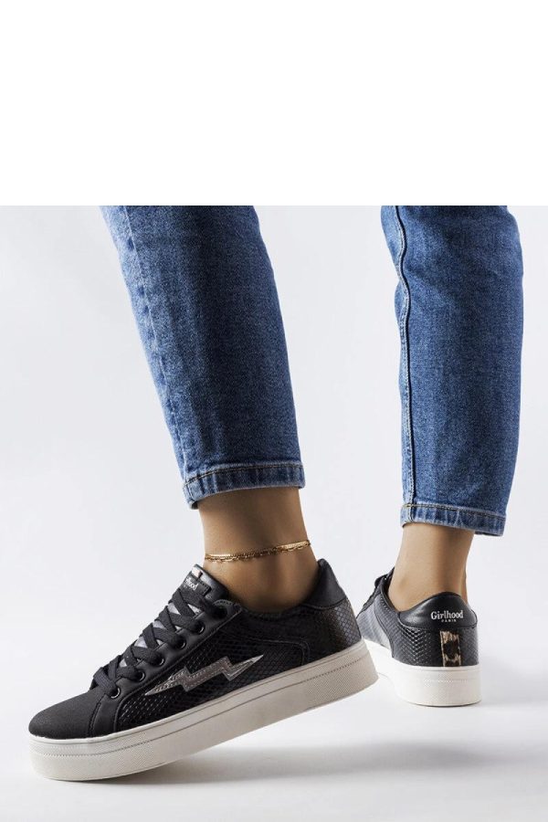 Black Sport Shoes...Fabric and Heel Height