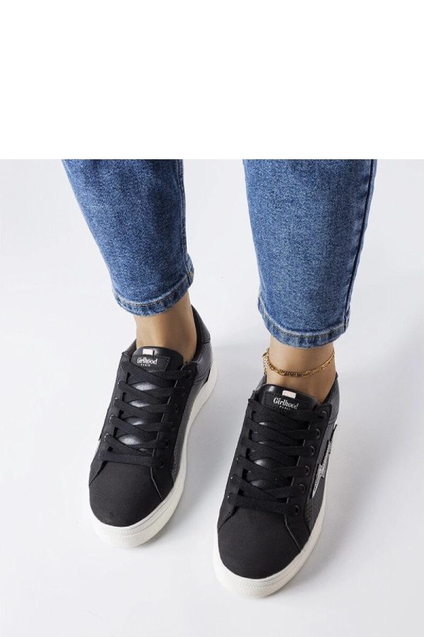 Black Sport Shoes...Fabric and Heel Height