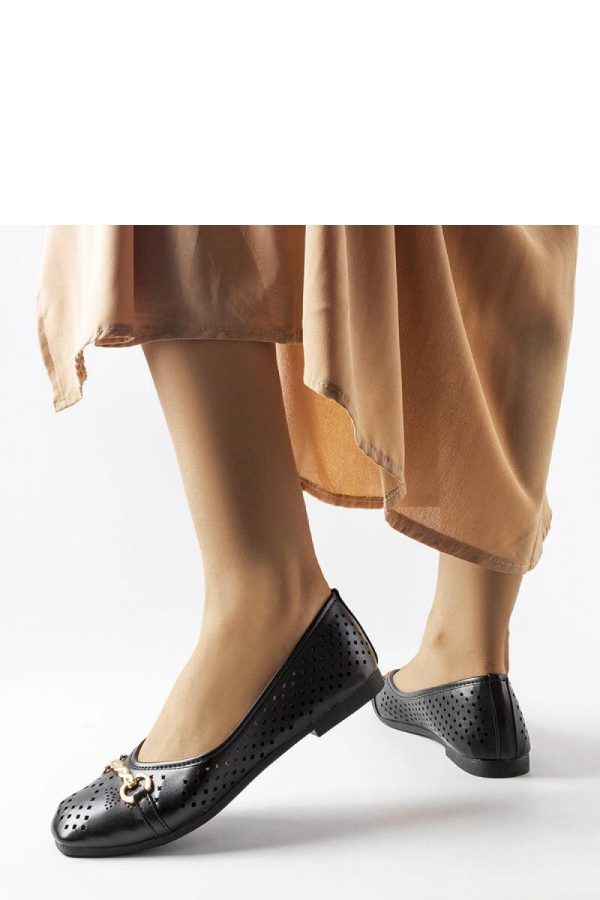 Black Ballet Flats...Fabric and Heel Height