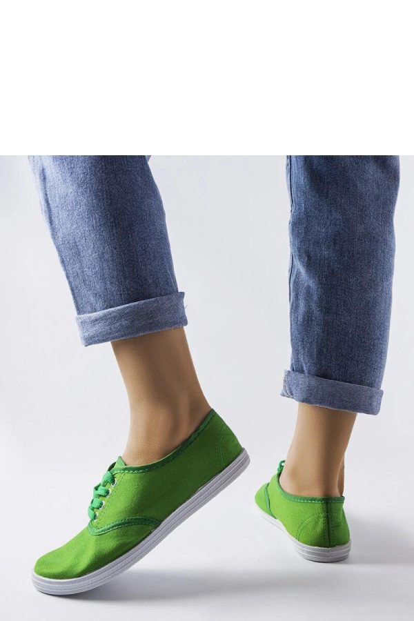 Green Sneakers..Fabric and Heel Height