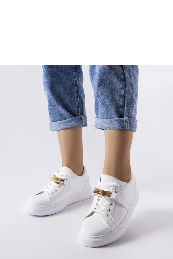 White Sneakers in Women`s Athletic Shoes, Trainers, Sneakers with Fabric and Heel Height