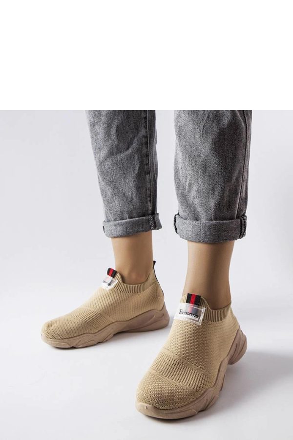 Beige Sport Shoes..Fabric and Heel Height