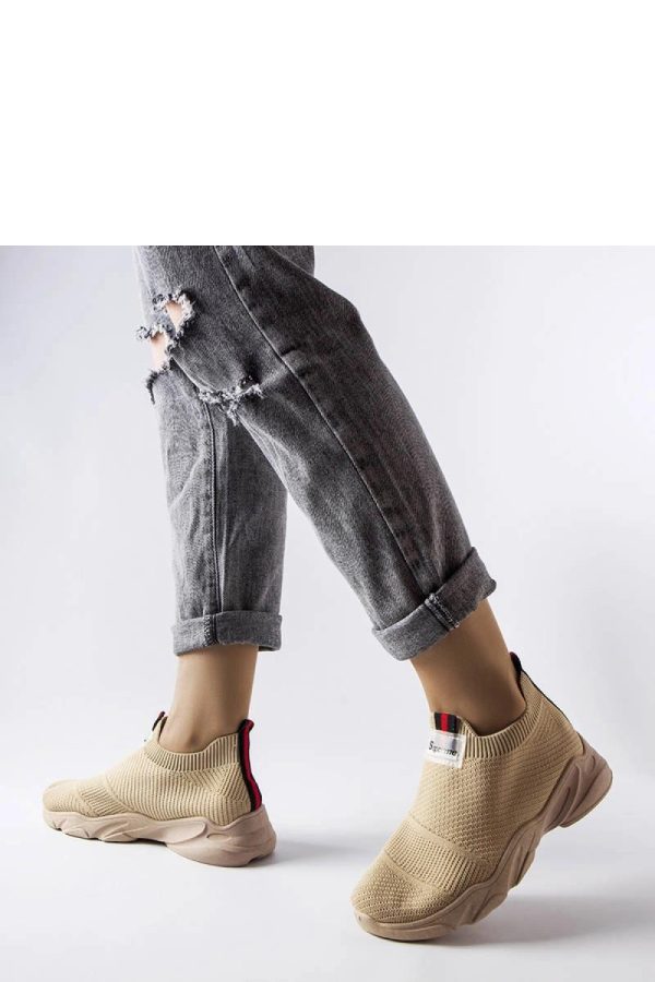 Beige Sport Shoes..Fabric and Heel Height