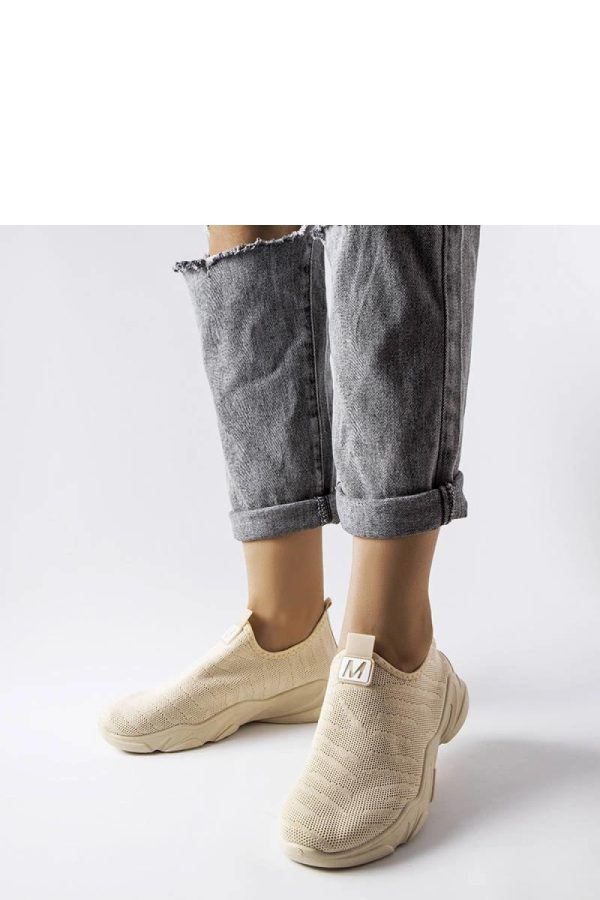 Beige Sport Shoes...Fabric and Heel Height