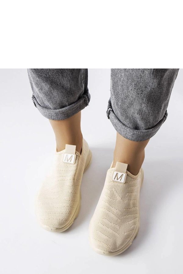 Beige Sport Shoes...Fabric and Heel Height
