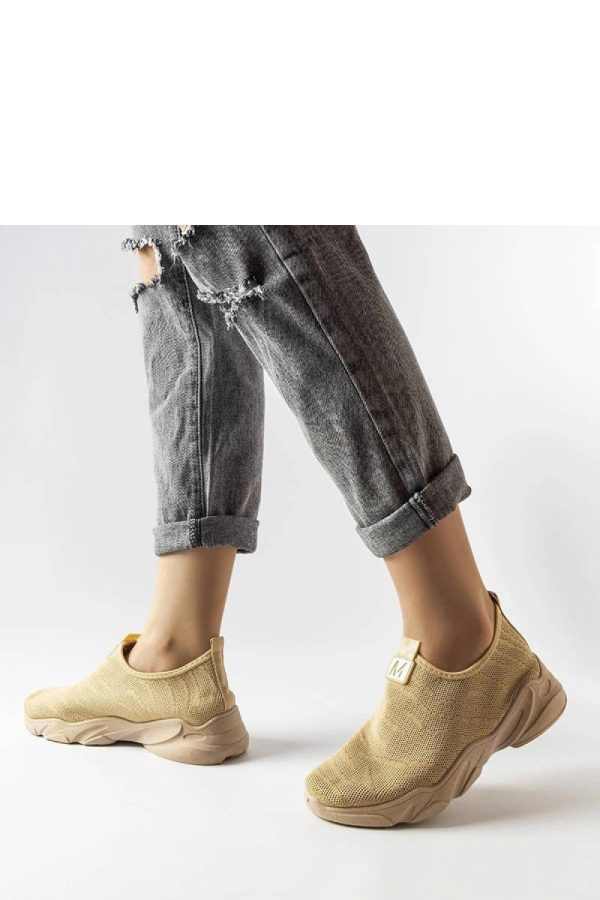 Beige Sport Shoes...Fabric and Heel Height