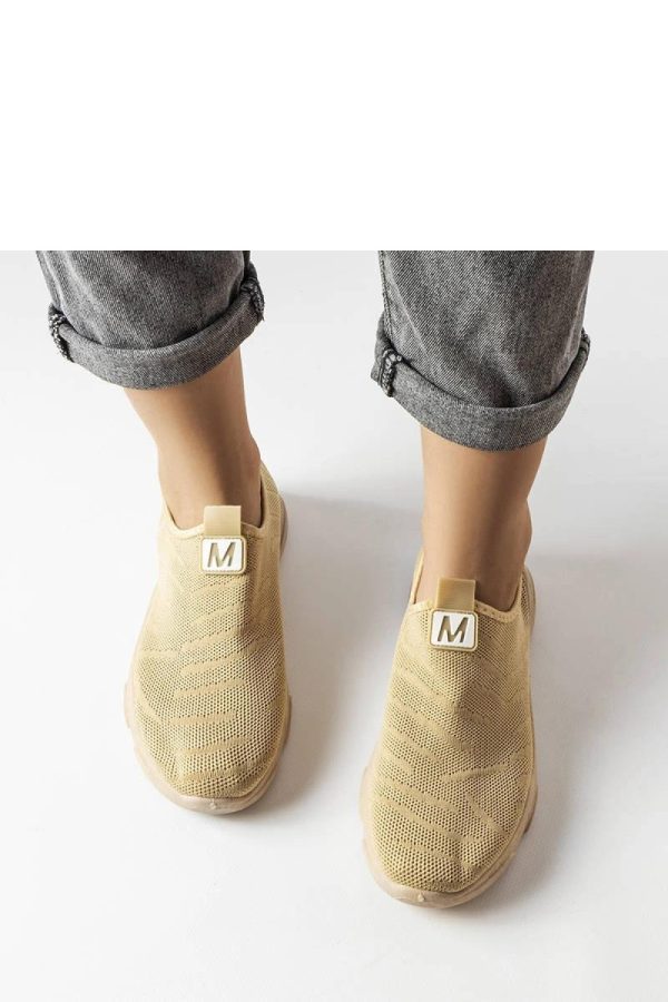Beige Sport Shoes...Fabric and Heel Height