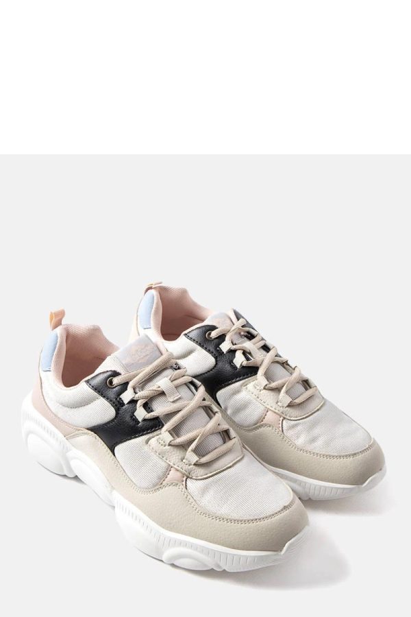 Beige Sneakers...Heel Height