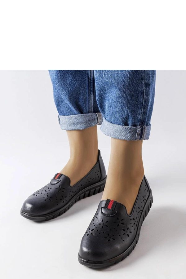 Black Mocassin in Moccasins, Loafers with Fabric and Heel Height