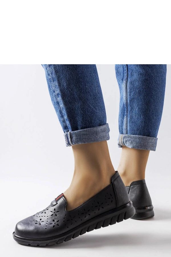 Black Mocassin in Moccasins, Loafers with Fabric and Heel Height