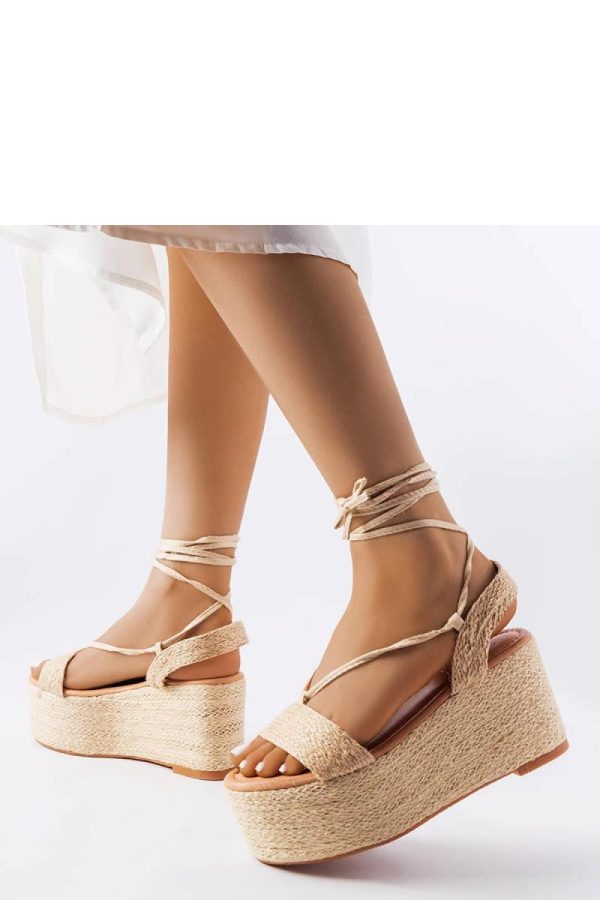 Beige Espadrille.Fabric and Heel Height